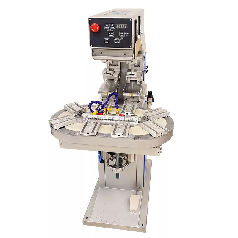 آلة طباعة وسادة الطاولة الدوارة بلونين